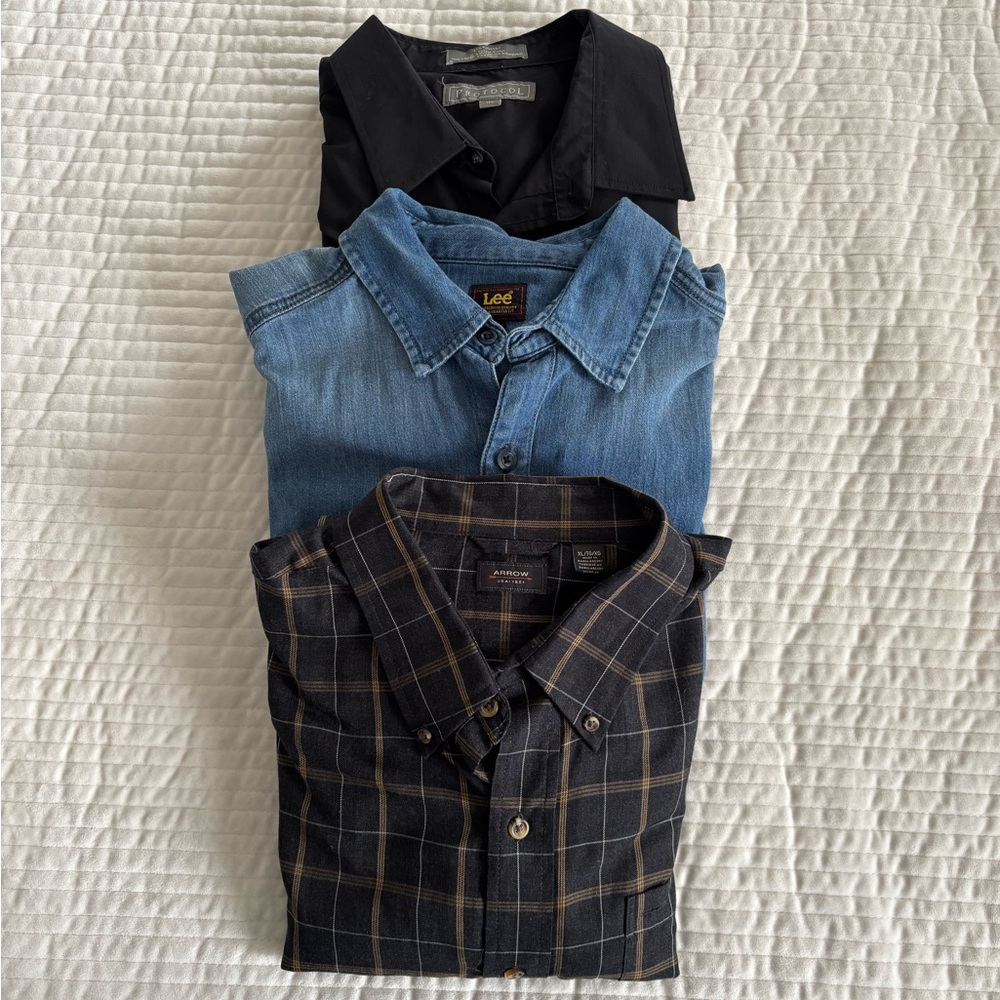 Men's Button Up Casual Shirts - Lot of 3